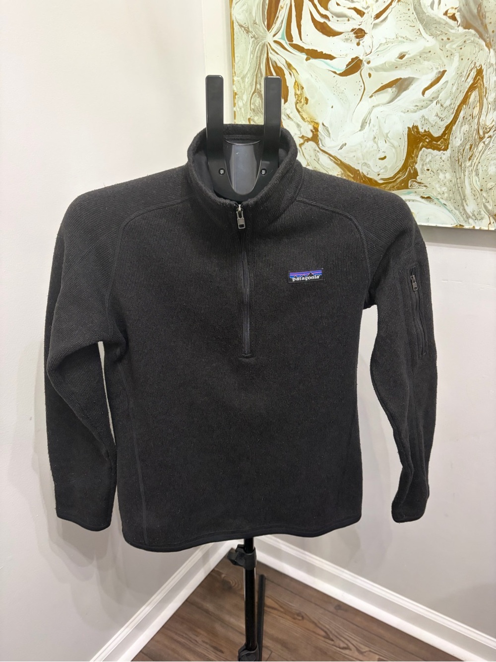 Patagonia Better Sweater 1/4 Zip Fleece Pullover Black Women's Size Small S